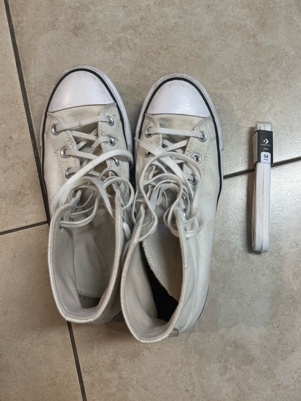 White High-Top Converse Sneakers